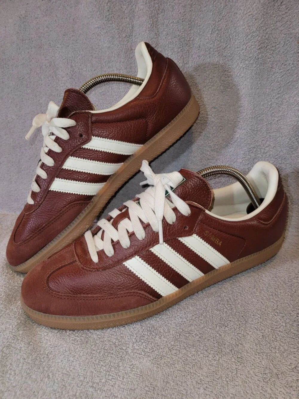 Adidas Samba OG JR0892 Fox Brown Off White Tan Gum Mens Size 10 Sneakers (#2601)